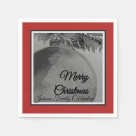 Guardanapo De Papel Natal Ornamento Carmesim – Feriado