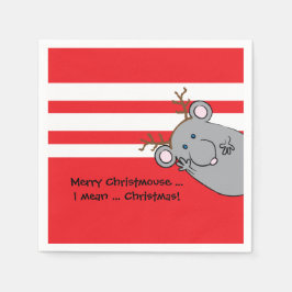 Guardanapo De Papel Natal personalizado Napkins "Christmouse Feliz"