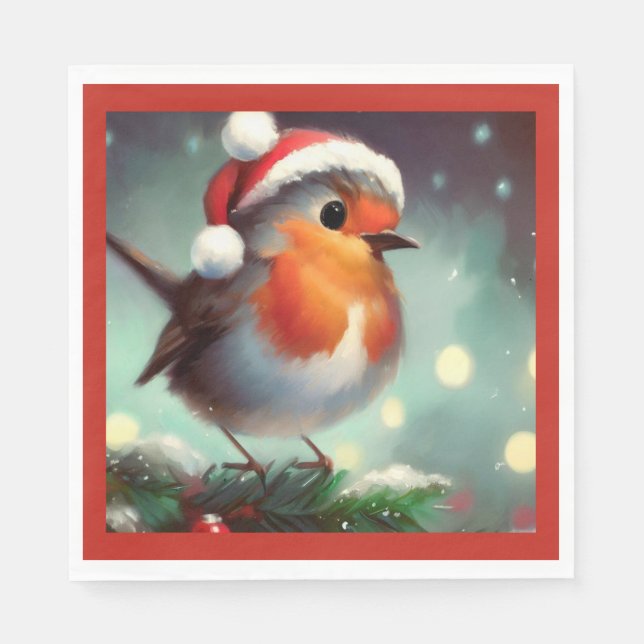 Guardanapo De Papel Natal Robin 2 (Frente)