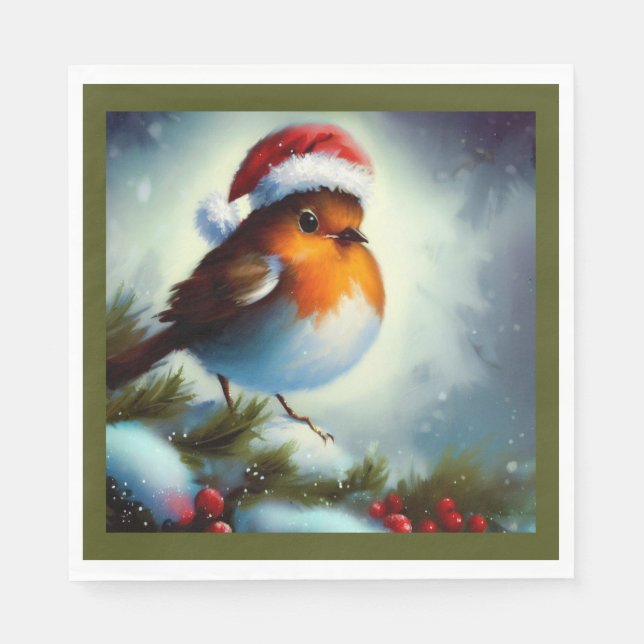 Guardanapo De Papel Natal Robin 3 (Frente)