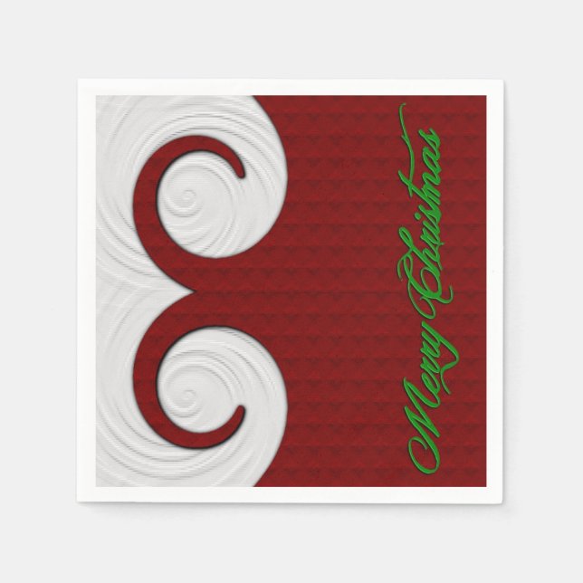 Guardanapo De Papel Natal Vermelho e Natal Napkins (Frente)