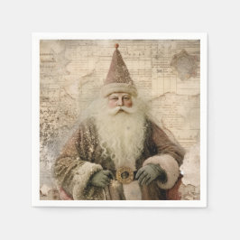 Guardanapo De Papel Natal Vintage do Papai Noel