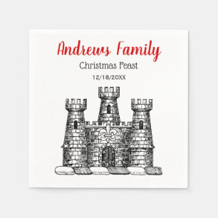 Guardanapo De Papel Natal Xmas Heraldic Castle Emblem Crest C