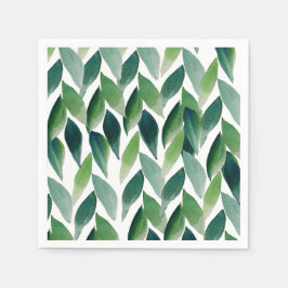 Guardanapo De Papel Natureza Boêmica Verde Exótica Moderna