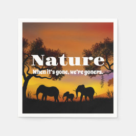 Guardanapo De Papel Natureza e elefantes preciosos