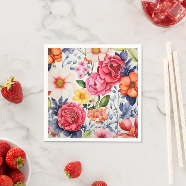 Guardanapo De Papel Natureza Flores Cores (Insitu)