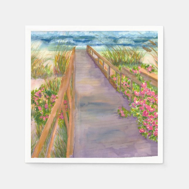 Guardanapo De Papel Náutico - Caminho para o Cocktail do Mar Napkin (Frente)