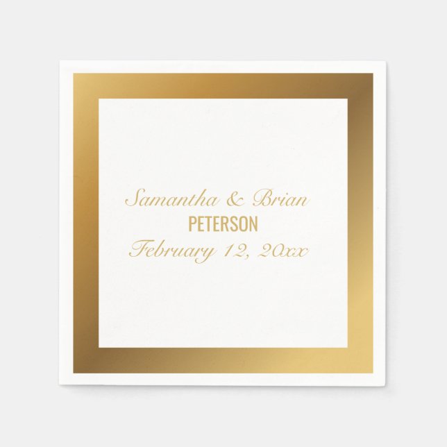 Guardanapo De Papel Nave de núpcias da fronteira do ouro (Frente)