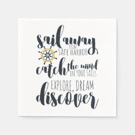 Guardanapo De Papel Navegar longe do porto seguro | náutica