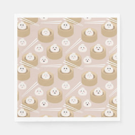Guardanapo De Papel Navio a vapor Cute Kawaii Dumplings