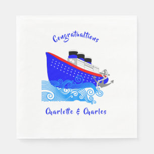 Guardanapo De Papel Navio de cruzeiro personalizado náutico
