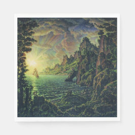 Guardanapo De Papel Navios: Noite do Sol (por Konstantin Bogaevsky)