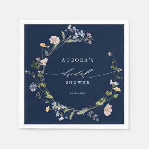 Guardanapo De Papel Navy Primavera Prado de Flores Silvestres Chá de N