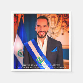 Guardanapo De Papel Nayib Bukele, Presidente de El Salvadore