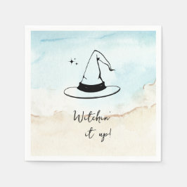 Guardanapo De Papel Negra e Branca, Grungy Halloween Napkins