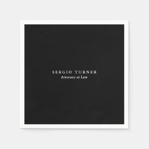 Guardanapo De Papel Negro profissional minimalista da tendência