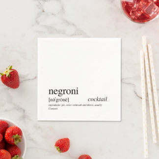 Guardanapo De Papel Negroni Modern Quote Tipografia Negra