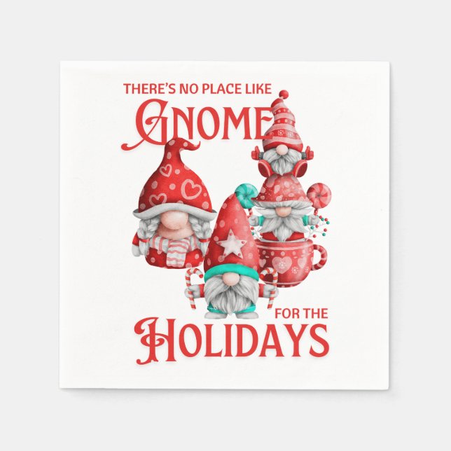 Guardanapo De Papel Nenhum Lugar Como Gnome (Frente)