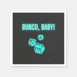 Guardanapo De Papel Neon Aqua Bunco Baby