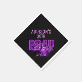 Guardanapo De Papel Neon Birthday rosa