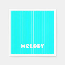 Neon Cyan White Thin Vertical Strike Name