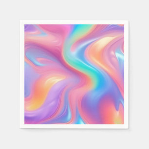 Guardanapo De Papel Néon de tendência Ondas abstrato azuis cor-de-rosa