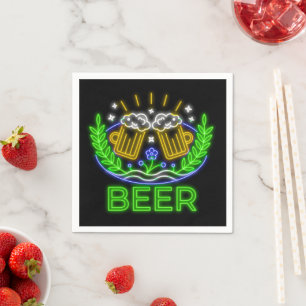 Guardanapo De Papel Neon do Festival da Cerveja Oktoberfest