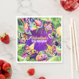 Guardanapo De Papel Neon Glow Safari Selgle