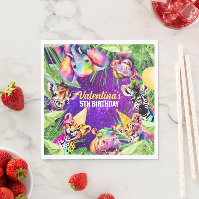 Guardanapo De Papel Neon Glow Safari Selgle (Insitu)