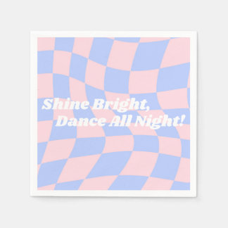Guardanapo De Papel Neon Groovy Disco Birthday