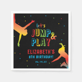 Guardanapo De Papel Neon Trampoline Park Aniversário de criança Party