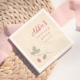Guardanapo De Papel Nesting Party Berries & Flowers Girl Baby Shower