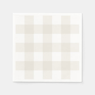 Guardanapo De Papel Neutral Beige Gingham Napkins
