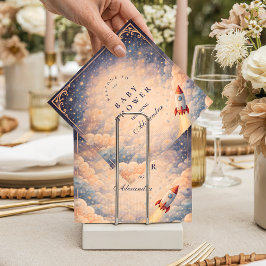 Guardanapo De Papel Neutral Space Rocket Stars Baby Shower