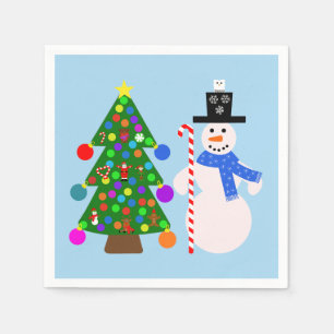 Guardanapo De Papel Neve e Árvore de Natal #3 Napkins