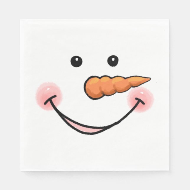 Guardanapo De Papel Neve Face Carrot Nose Napkin (Frente)