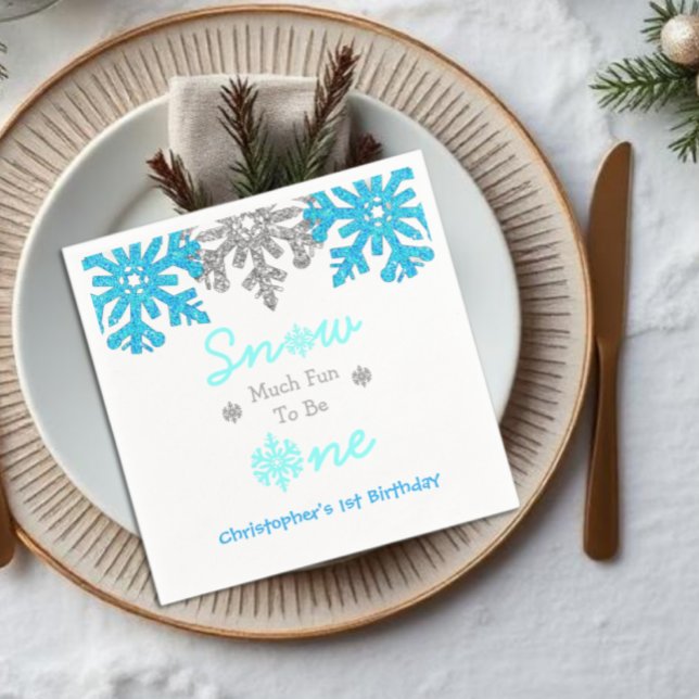 Guardanapo De Papel Neve Muito Divertida Para Ser Um primeiro aniversa (Criador carregado)