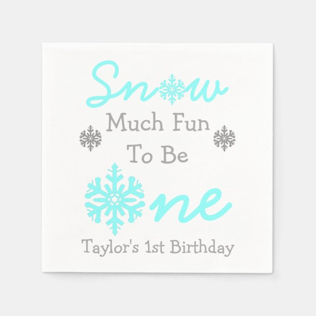 Guardanapo De Papel Neve Muito Divertido Para Ser Um (Frente)
