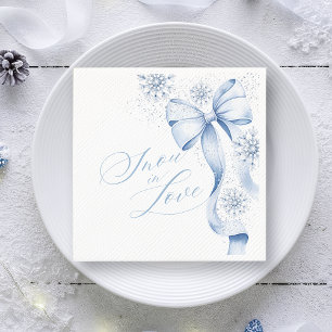 Guardanapo De Papel Neve no Amor Arco Azul Chá de panela de inverno Ná