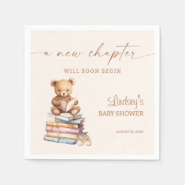 Guardanapo De Papel New Chapter Baby Shower Teddy Storybook