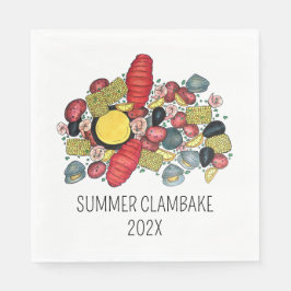 Guardanapo De Papel New England Clambake Lobstake Boil Block Party