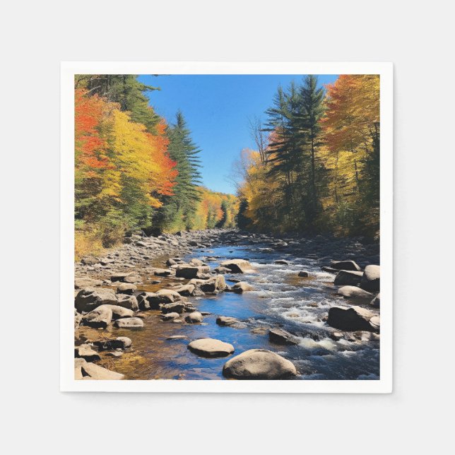 Guardanapo De Papel New England Colorful Landscape, Autumn, (Frente)