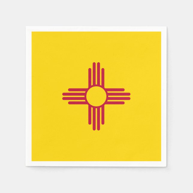 Guardanapo De Papel New Mexico State Flag Zia Symbol Party (Frente)