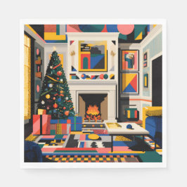 Guardanapo De Papel New Wave 1980s Pop Art Christmas Napkins