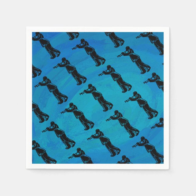Guardanapo De Papel New York Boogie Nights Trumpet Blue (Frente)
