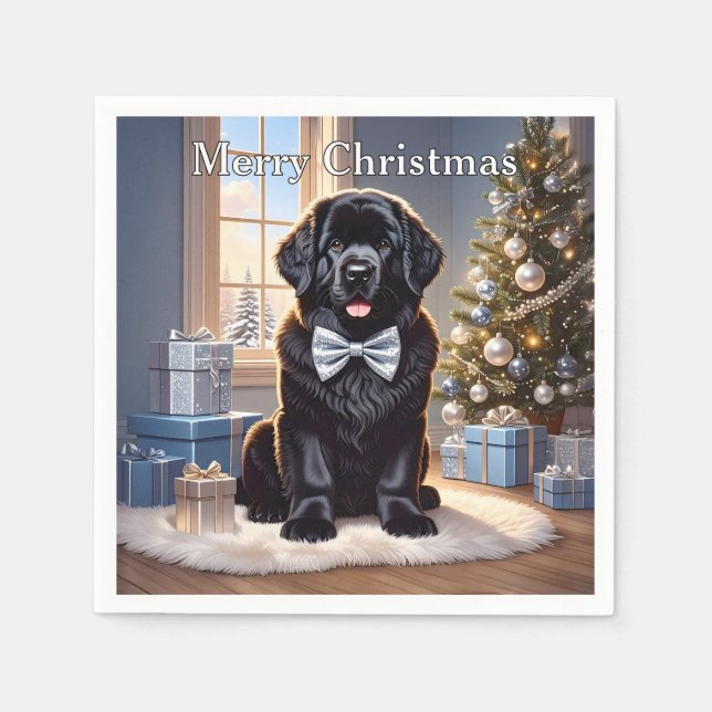 Guardanapo De Papel Newland Dog Christmas (Frente)