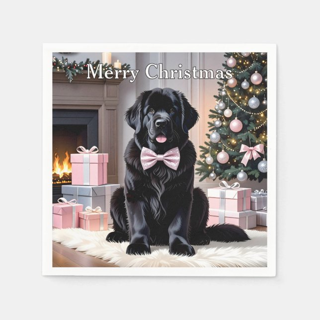 Guardanapo De Papel Newland Dog Christmas (Frente)