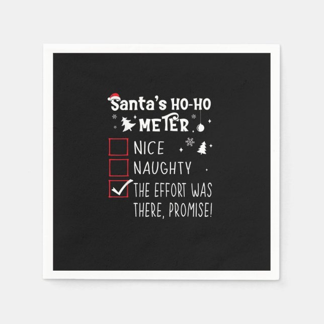 Guardanapo De Papel Nice Naughty The Was There Promise Christmas  (Frente)