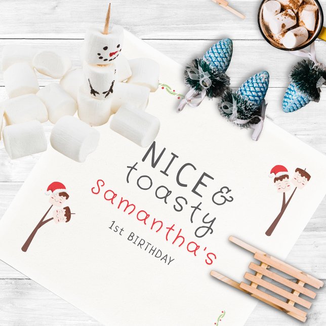 Guardanapo De Papel Nice S'mores Marshmallows Kids Xmas Birthday Party (Nice S'mores Marshmallows Kids Xmas Birthday Party Napkins)