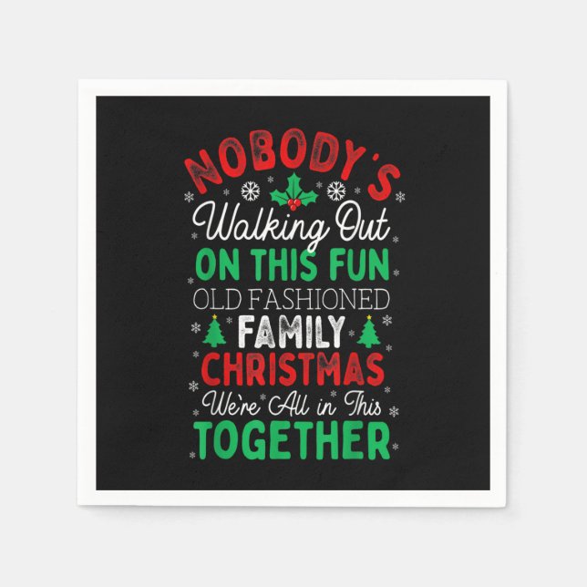 Guardanapo De Papel Ninguém está saindo neste Cristo Divertido da Famí (Frente)